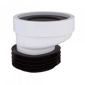 Патрубок для унитаза эксцентрический 20 мм STYRON Патрубок для унитаза эксцентрический 20 мм STYRON