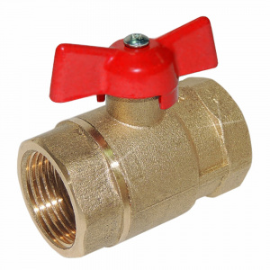 Кран шаровой 1/2" ВР/ВР (бабочка) Цветлит