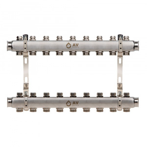 Коллекторная группа для отопления на 9 выходов AV Engineering AVE162