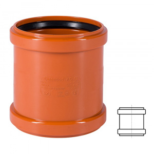 Муфта надвижная KGU 200 мм для наружной канализации Ostendorf