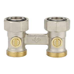 Узел нижнего подключения прямой для двухтрубных систем, 3/4"EK х 3/4"EK НР-ВР, Varmega,