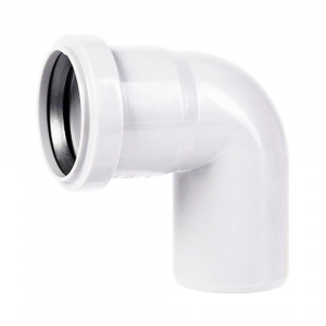 Угол для внутренней канализации белый 50 х 88° Wavin