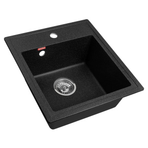 Мойка кухонная ARFEKA DALAGO чёрная из искусственного камня (465 х 500 х 190 мм)