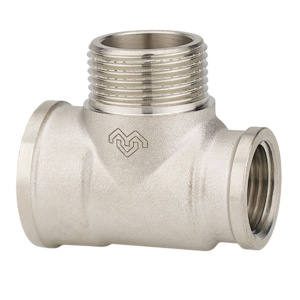 Тройник 3/4"ВР х 3/4"НР х 1/2"ВР никелированный VARMEGA