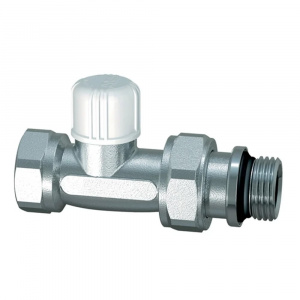 Вентиль запорный прямой 1/2" ВР с уплотнением EPDM для радиатора FAR