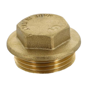 Заглушка латунная НР 2" с ограничителем, General Fittings