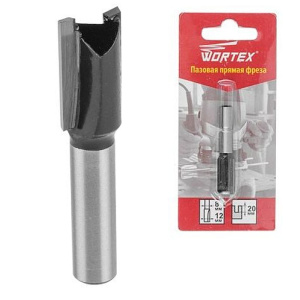 Фреза пазовая прямая 12х20х51 мм, WORTEX