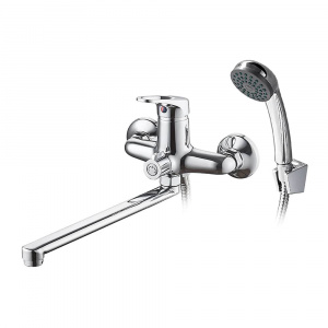 Смеситель для ванны Ledeme L2213 с длинным изливом хром