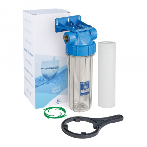 Магистральный фильтр для очистки воды AquaFilter FHPR1-B1-AQ 1" с картриджем Магистральный фильтр для очистки воды AquaFilter FHPR1-B1-AQ 1" с картриджем