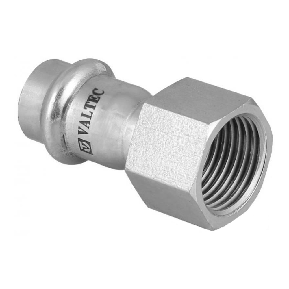 Пресс муфта 22 х 1/2" внутренняя резьба Valtec нержавеющая сталь Пресс муфта 22 х 1/2" внутренняя резьба Valtec нержавеющая сталь