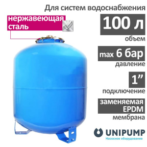 Гидроаккумулятор UNIPUMP (100 л.) вертикальный