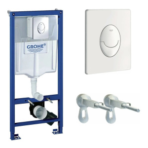 Инсталляция для навесного унитаза GROHE Rapid SL с панелью смыва Skate Air Инсталляция для навесного унитаза GROHE Rapid SL с панелью смыва Skate Air