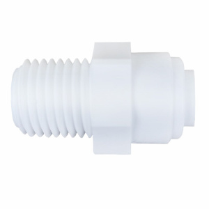 Фитинг прямой переходник 1/4" НР х 1/4" резьба-трубка Гейзер