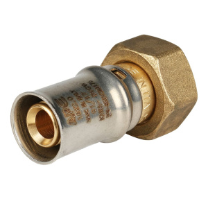Пресс-фитинг c накидной гайкой 20 мм x 3/4" ВР STOUT - APE