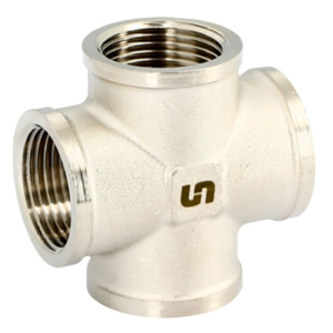 Крестовина 3/4" ВР Uni-Fitt, никелированная латунь