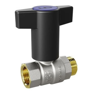 Кран шаровой латунный LD Pride 1/2"НР х 1/2"ВР с удлиненной Т-рукояткой