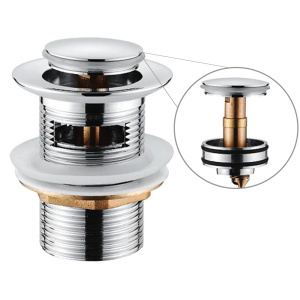 Донный клапан Ledeme L66-1 с переливом и малой кнопкой-сеткой Click/Clack 1 1/4" Донный клапан Ledeme L66-1 с переливом и малой кнопкой-сеткой Click/Clack 1 1/4"