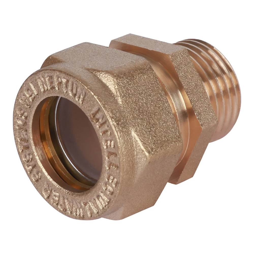 Муфта латунная Neptun IWS (M) 15 х 1/2" EF наружная резьба Муфта латунная Neptun IWS (M) 15 х 1/2" EF наружная резьба