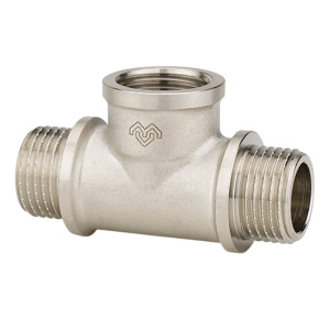 Тройник 1/2" НР/ВР/НР никелированный VARMEGA