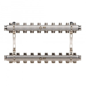 Коллекторная группа для отопления на 10 выходов AV Engineering AVE162