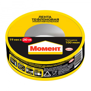 Лента тефлоновая уплотнительная ФУМ Момент 19мм х 20м Henkel Лента тефлоновая уплотнительная ФУМ Момент 19мм х 20м Henkel