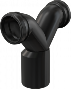 Двойное колено 90° с защитными затворами Alcaplast M909