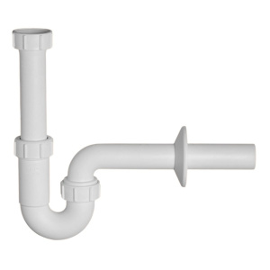 Сифон трубный для умывальника Р-образный 1 1/4" х 32 мм без выпуска, компрессионный, McALPINE
