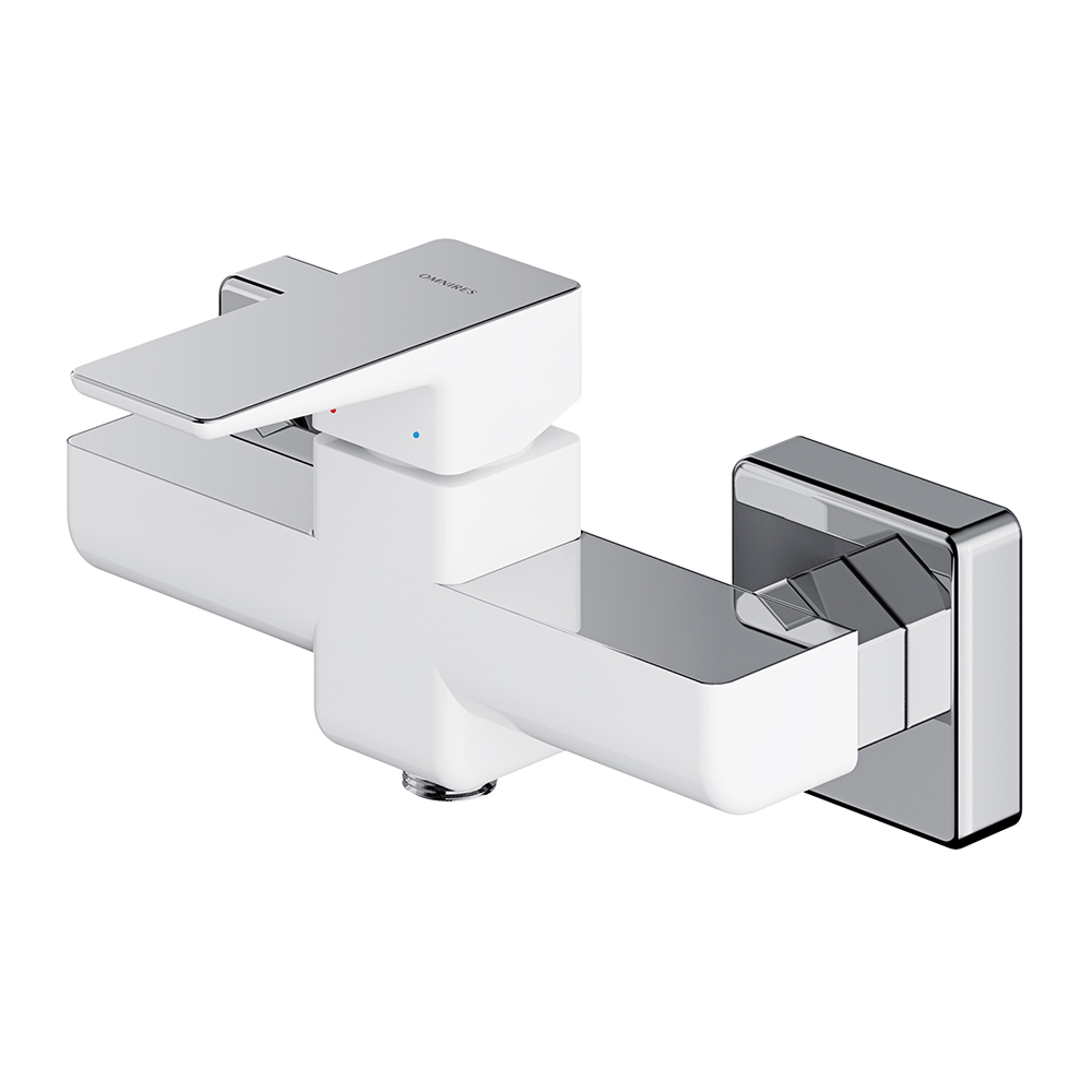Смеситель для душа Omnires Parma BIA/CHR PM7440CRВ белый хром Смеситель для душа Omnires Parma BIA/CHR PM7440CRВ белый хром