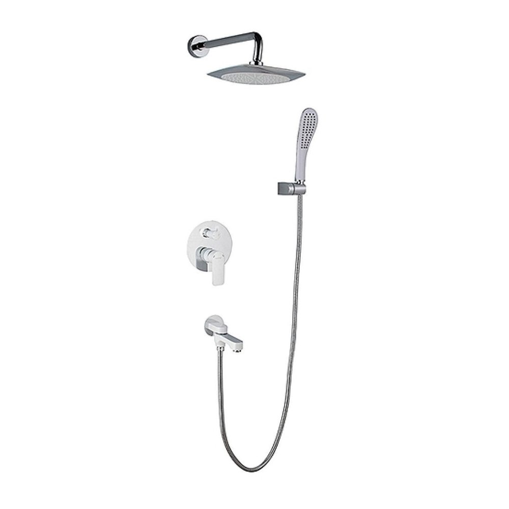 Душевая система Gappo Noar G7148-8 белый хром Душевая система Gappo Noar G7148-8 белый хром