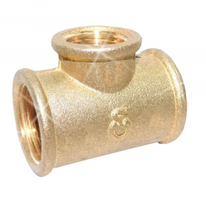 Тройник переходной латунный ВР 1 1/4" x ВР 1/2" x 1 1/4" ВР  Цветлит