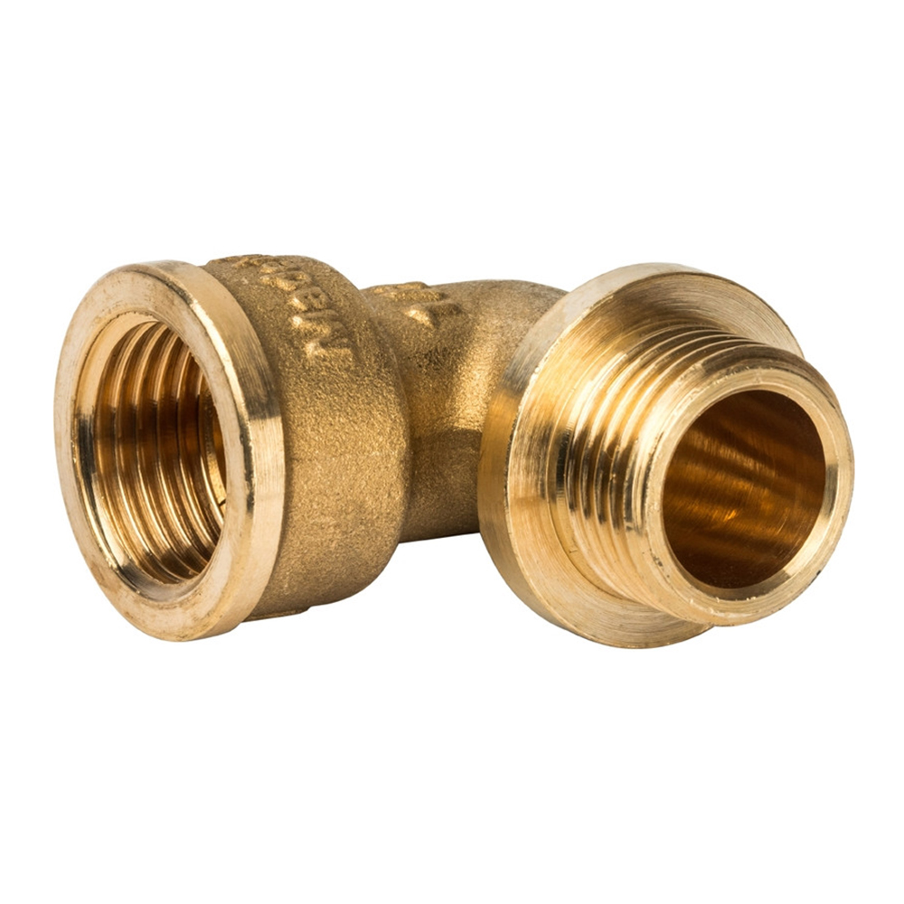 Угольник латунный с ограничителем ВР/НР 1/2" General Fittings Угольник латунный с ограничителем ВР/НР 1/2" General Fittings