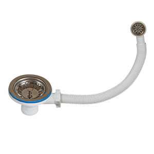 Выпуск для керамогранитной мойки3 1/2" с переливом, ОРИО