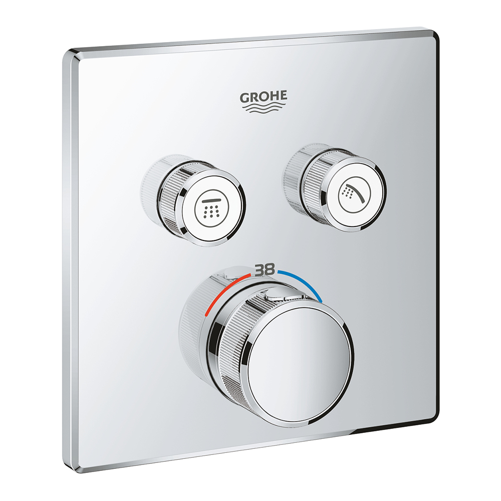 Термостатический смеситель скрытого монтажа для ванны/душа Grohe Grohtherm SmartControl 29124000 Термостатический смеситель скрытого монтажа для ванны/душа Grohe Grohtherm SmartControl 29124000