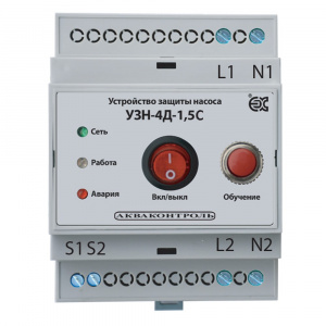 Устройство защиты с плавным пуском УЗН-4Д-1,5С (1,5 кВт, на DIN рейку) Акваконтроль