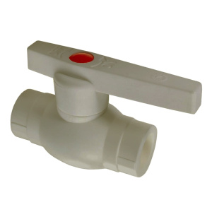 Кран шаровой полнопроходной 63 мм ПП (полипропиленовый) серый VALFEX