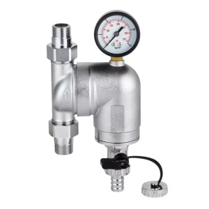 Фильтр самопромывной поворотный 3/4" НР с манометром, 100 мкм VIEIR