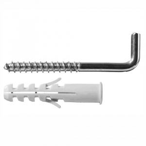 Крепление для бойлера: дюбель с Г-образным крючком 10 х 50 мм (2 шт в зип-локе), STARFIX