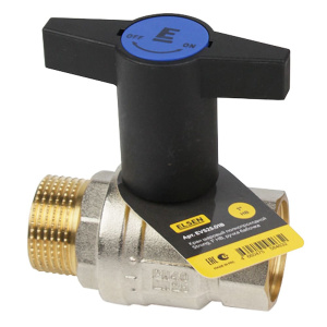 Кран шаровой полнопроходной Strong 3/4" НР/ВР, Т-образная высокая ручка, ELSEN