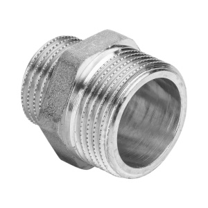 Ниппель переходной 1 1/4" х 3/4" латунный никелированный General Fittings