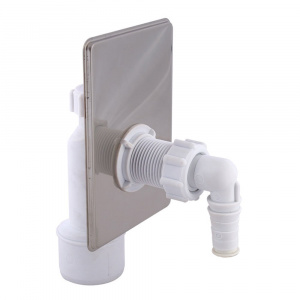 Сифон для стиральной машины под штукатурку STYRON арт. STY-511 с нержавеющей накладкой Сифон для стиральной машины под штукатурку STYRON арт. STY-511 с нержавеющей накладкой