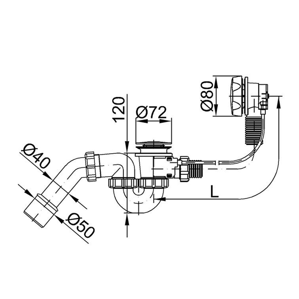 Сифон для ванны Styron sty-536