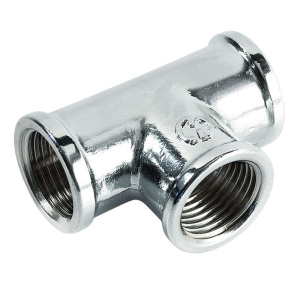 Тройник латунный хромированный ВР 1/2" General Fittings