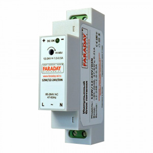 Блок питания ZONT FARADAY 12W/12-24V/DIN импульсный