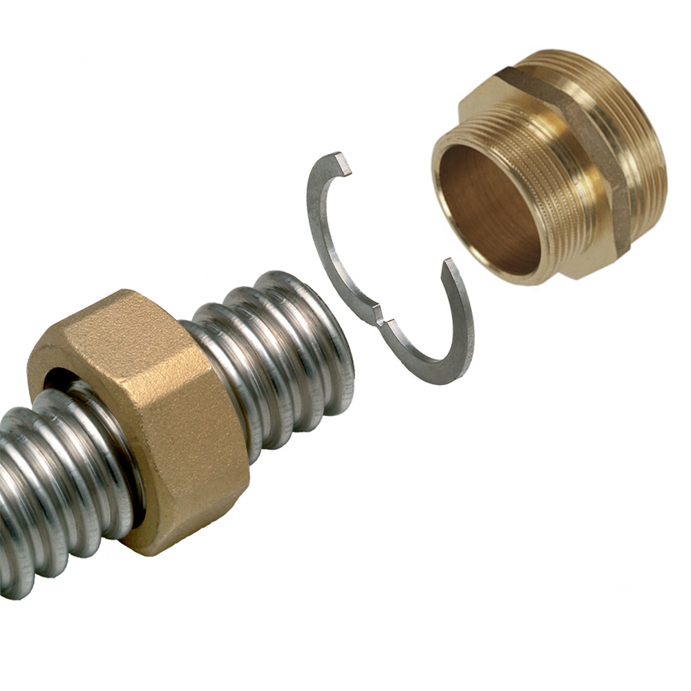 Разборное соединение латунь 1 1/4" наружная резьба DN32 FixLock Meibes Разборное соединение латунь 1 1/4" наружная резьба DN32 FixLock Meibes