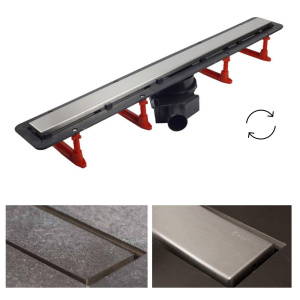 Душевой трап линейный 750 мм 2в1 Pestan Confluo Frameless Line (хром матовый / под плитку)