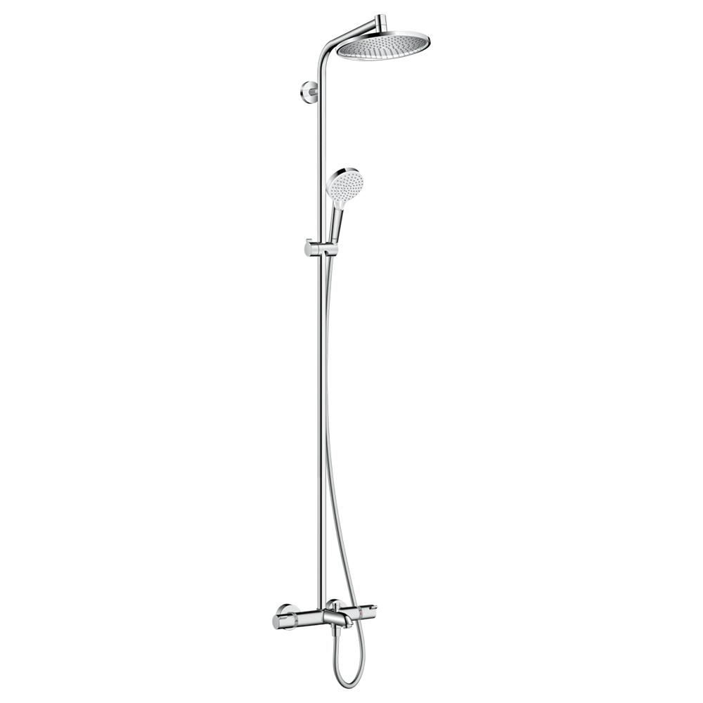 Термостатическая душевая система Hansgrohe Crometta S 240 Showerpipe 27320000 Термостатическая душевая система Hansgrohe Crometta S 240 Showerpipe 27320000