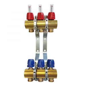 Коллектор для теплого пола латунный Capricorn Optimum 1 на 3 выхода Коллектор для теплого пола латунный Capricorn Optimum 1 на 3 выхода