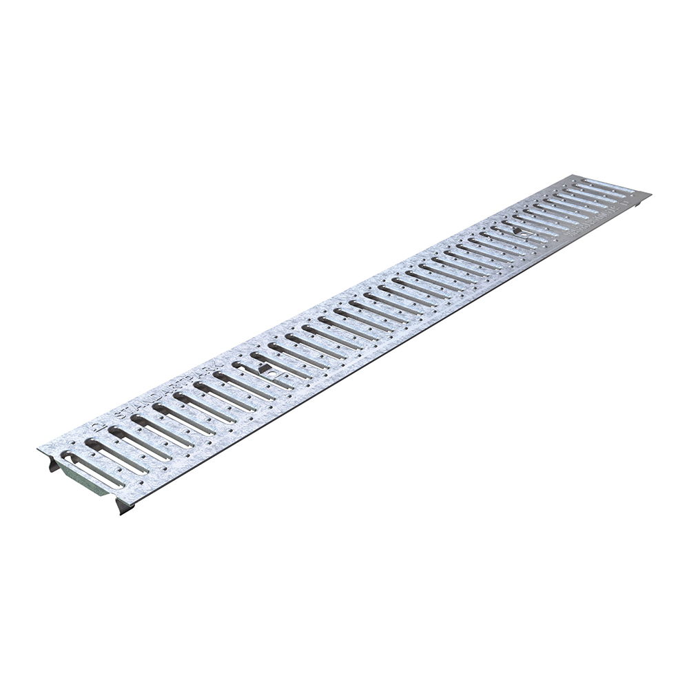 Решетка из оцинкованной стали для лотка DN100 Basic Standartpark Решетка из оцинкованной стали для лотка DN100 Basic Standartpark