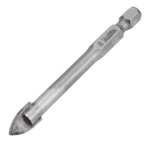 Сверло по кафелю/стеклу 8 х 70 мм для дрелей, хвостовик 1/4"HEX MAKITA