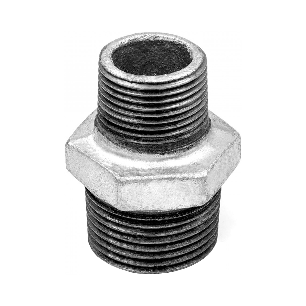 Ниппель оцинкованный чугунный 1 1/2" х 3/4" НР Trakya Dokum